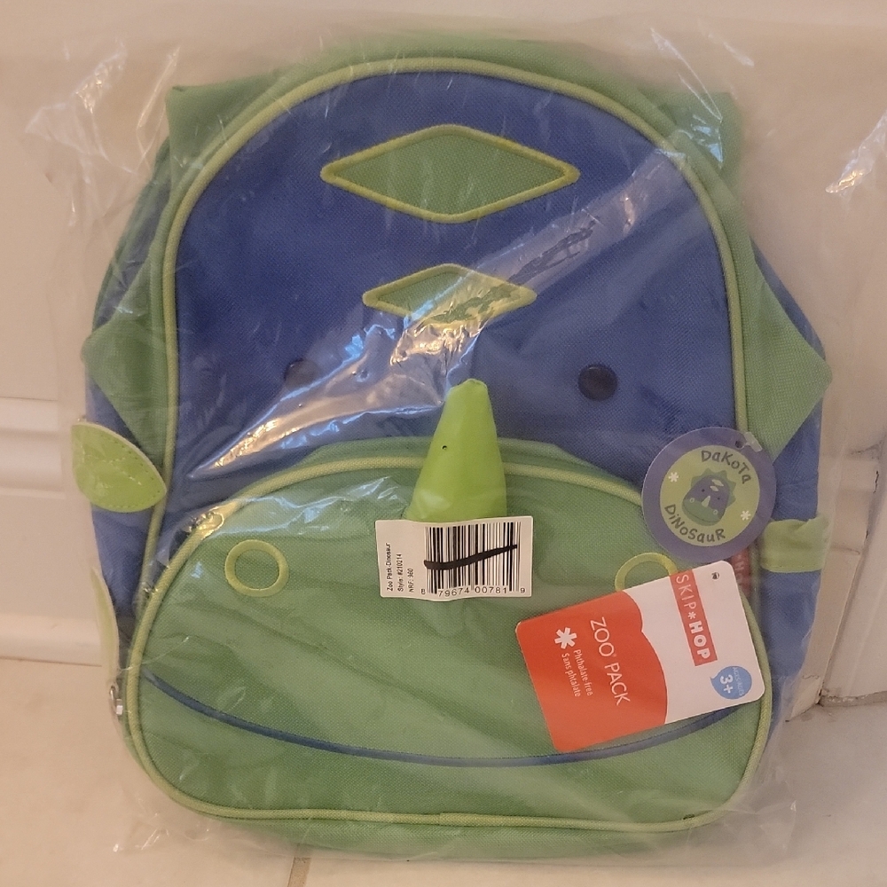 Skip Hop Dino-Themed Blue and Green Backpack